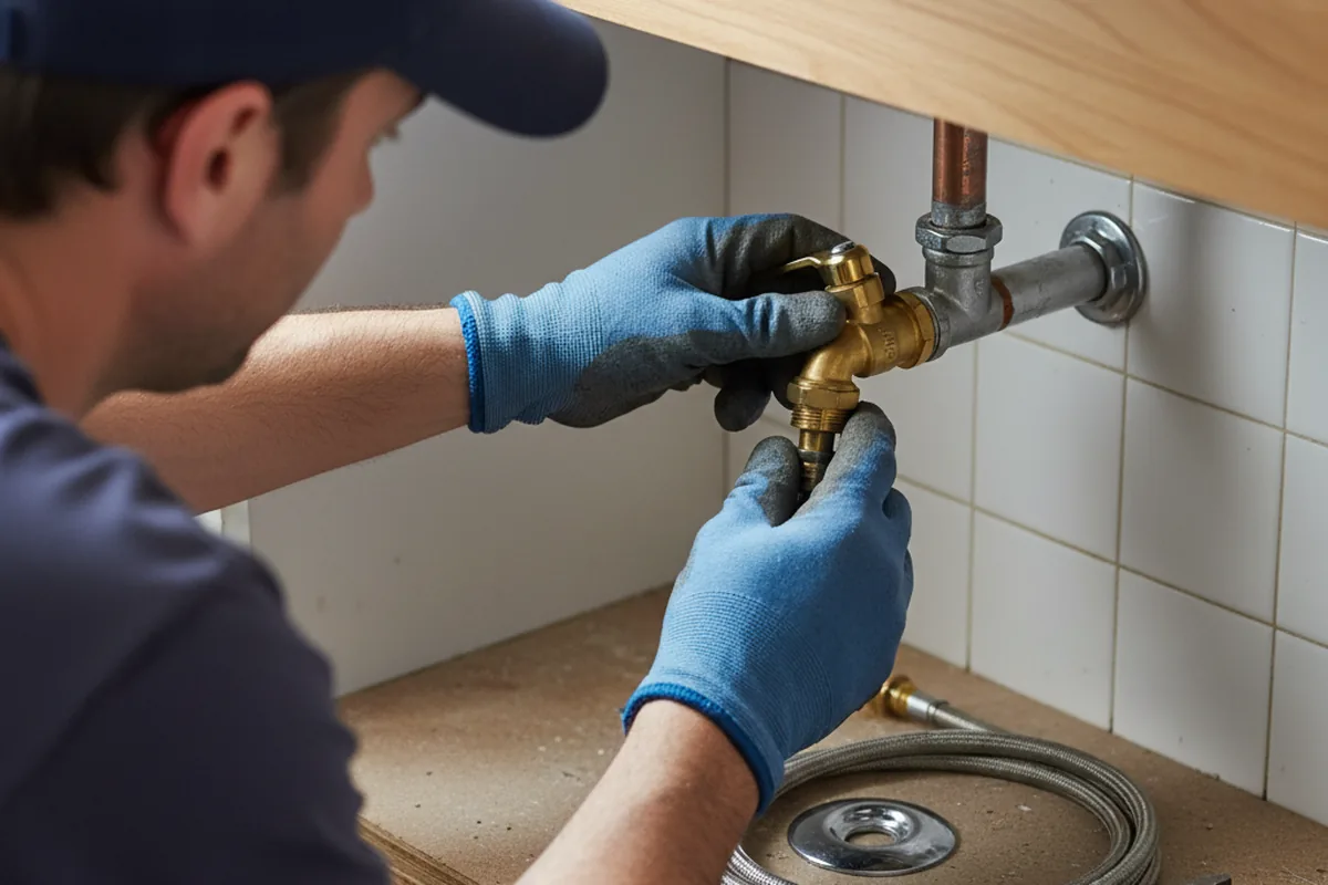 Shutoff valve and fitting work during Emergency Plumbing in Ararat